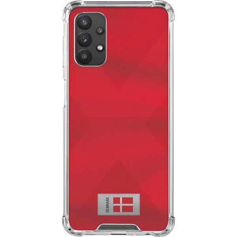 Denmark Soccer Flag Galaxy A32 5G Clear Case